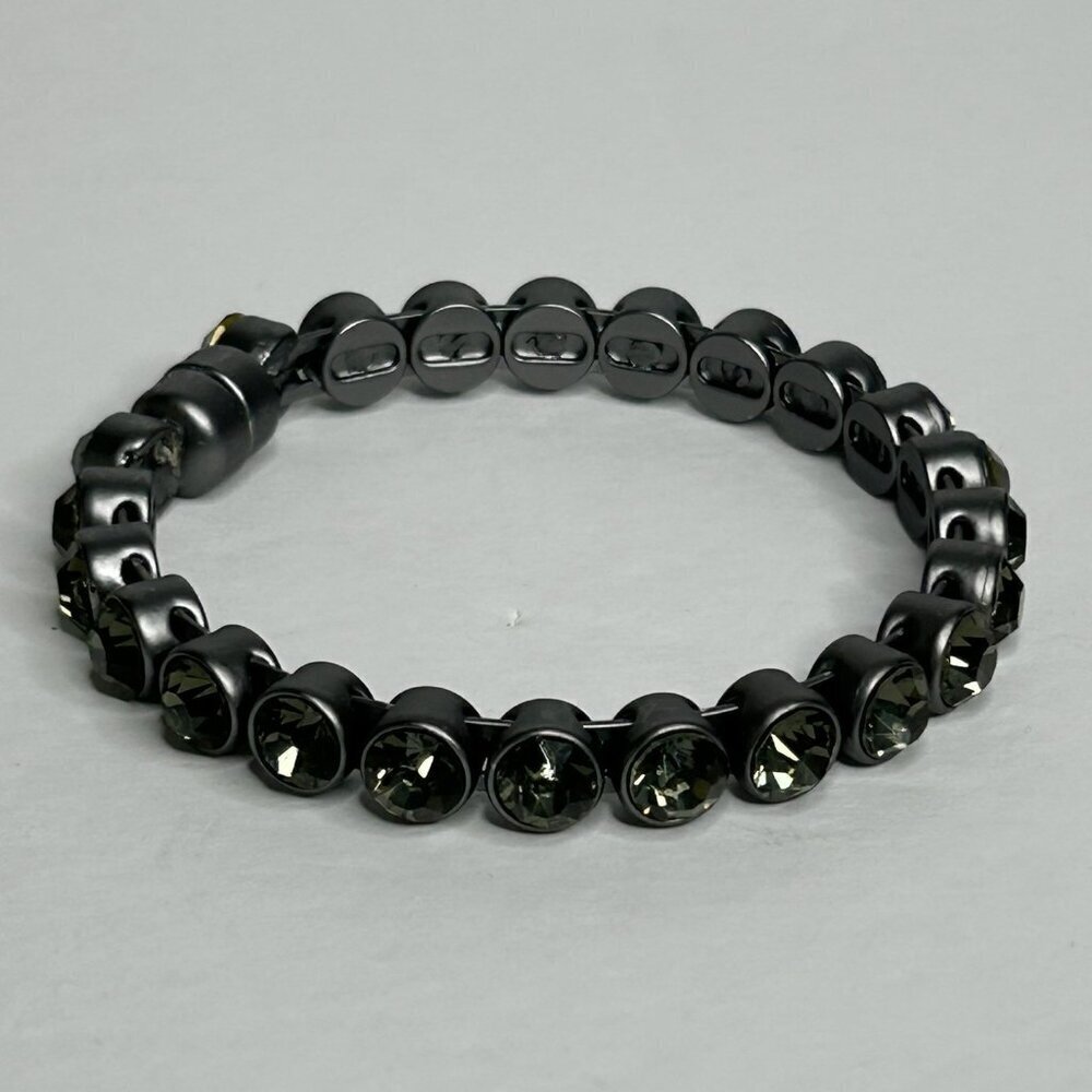 Plunder Ezra Bracelet Black Gunmetal Tone Magnetic Bangle Jewelry Boxed
